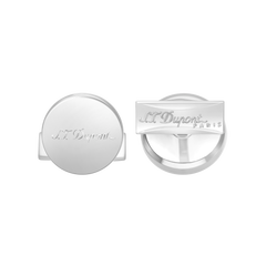 ST Dupont Accessories Manschettenknopf Cufflinks, Palladium, Silver