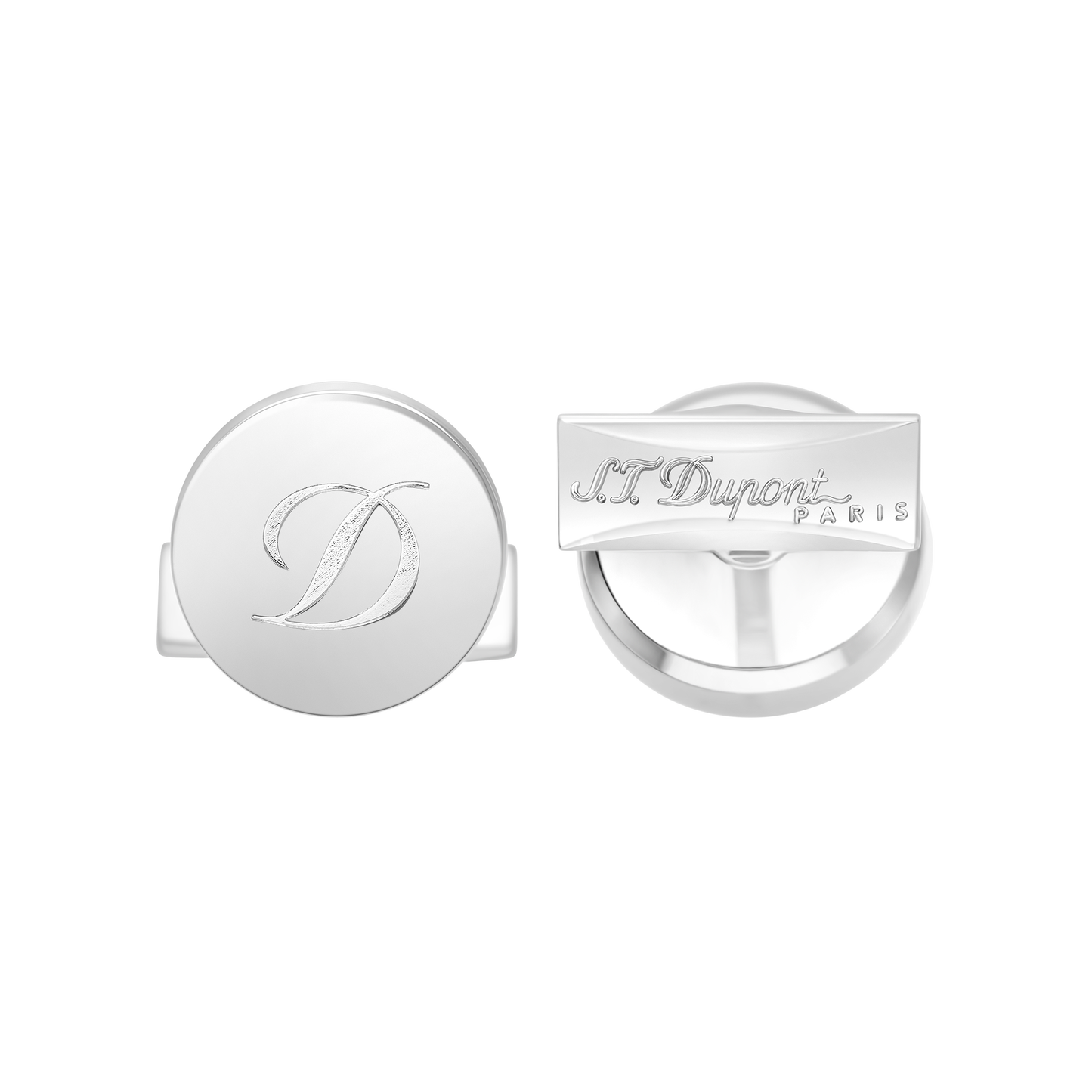 ST Dupont Accessories Manschettenknopf Cufflinks, Palladium, Silver