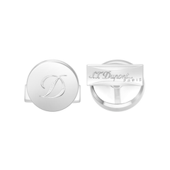ST Dupont Accessories Manschettenknopf Cufflinks, Palladium, Silver