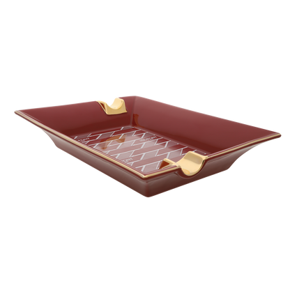 ST Dupont Accessories Ashtray Monogram, Ltd. Edt., Burgundy