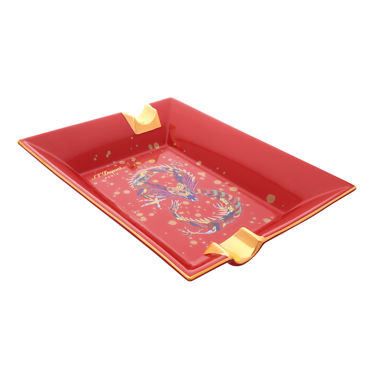 ST Dupont Accessoires - Cigar Aschenbecher Dragon, Burgundy