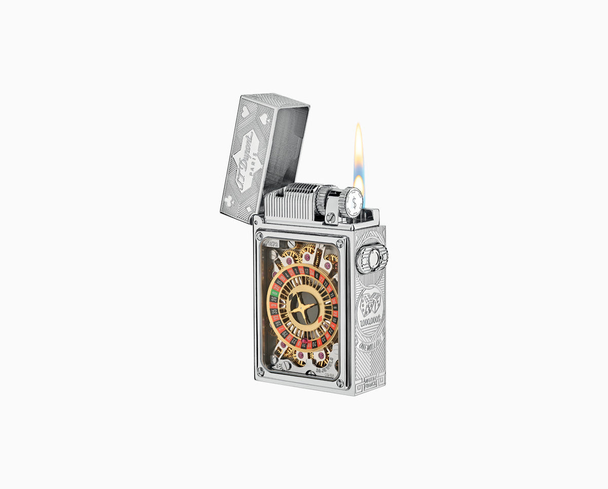 ST Dupont Feuerzeug Haute Creation Palladium, Silver