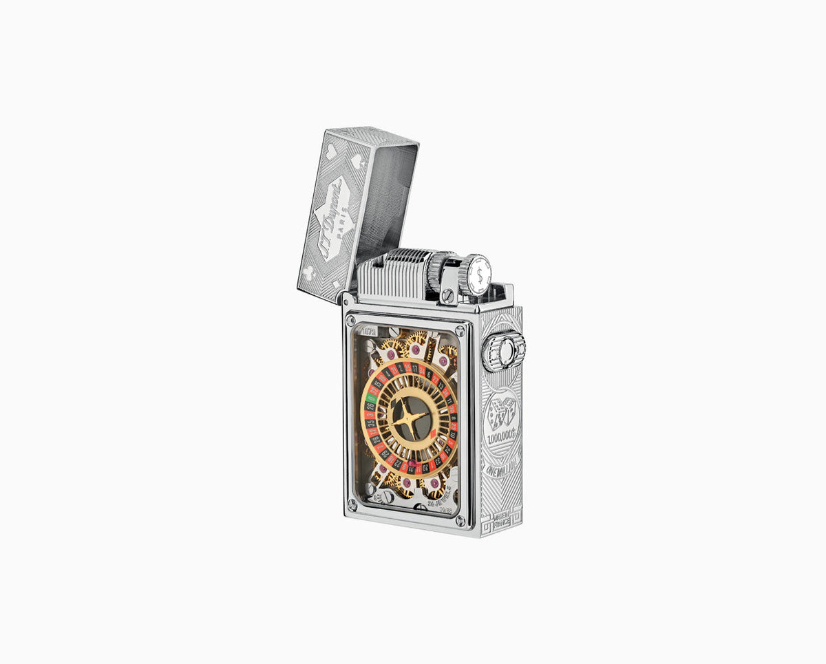 ST Dupont Feuerzeug Haute Creation Palladium, Silver