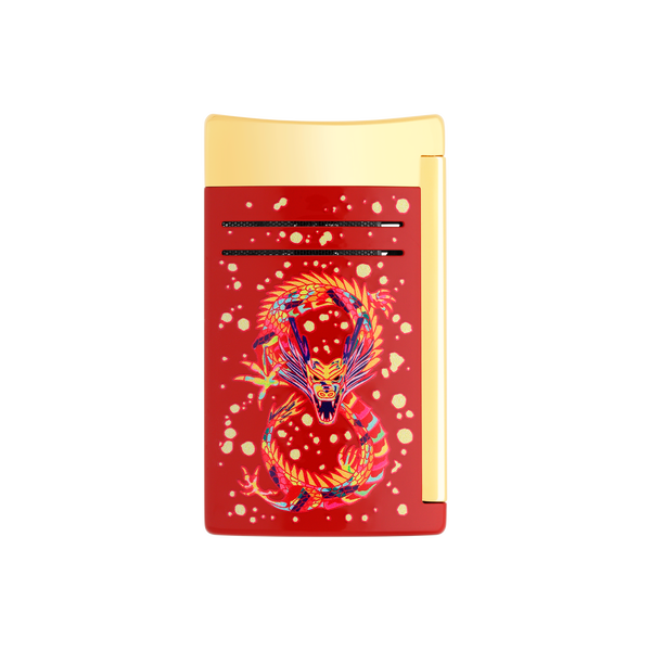 ST Dupont Feuerzeug Maxijet Dragon, Ltd. Edt., Burgundy
