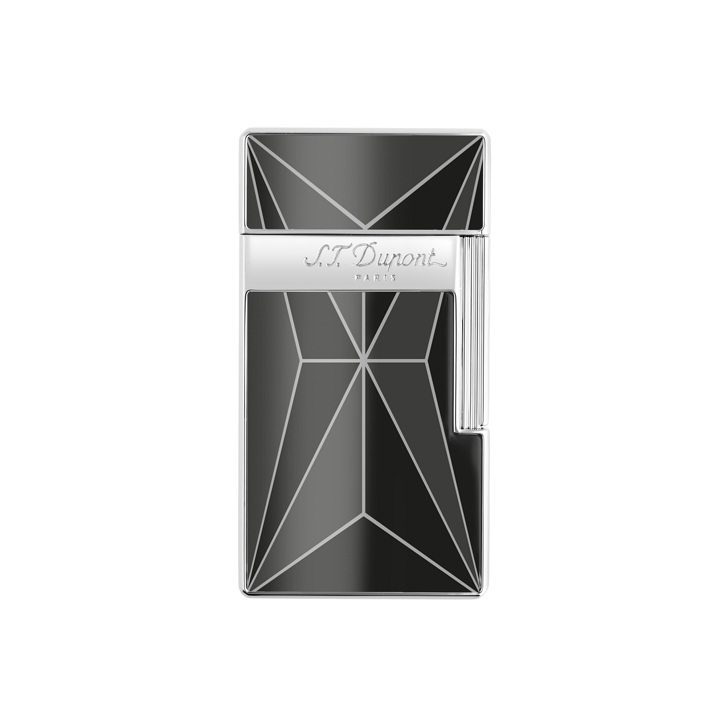 ST Dupont Feuerzeug Biggy Fire X, Palladium, Ltd. Edt., Schwarz