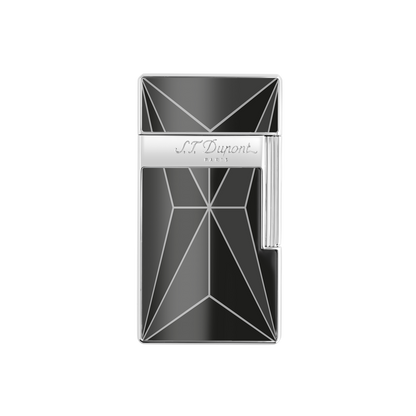 ST Dupont Feuerzeug Biggy Fire X, Palladium, Ltd. Edt., Schwarz