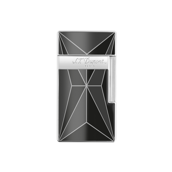 ST Dupont Feuerzeug Biggy Fire X, Palladium, Ltd. Edt., Schwarz
