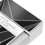 ST Dupont Feuerzeug Biggy Fire X, Palladium, Ltd. Edt., Schwarz