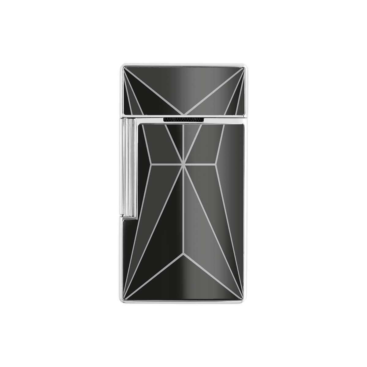 ST Dupont Feuerzeug Biggy Fire X, Palladium, Ltd. Edt., Schwarz