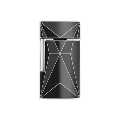 ST Dupont Feuerzeug Biggy Fire X, Palladium, Ltd. Edt., Schwarz