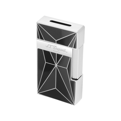 ST Dupont Feuerzeug Biggy Fire X, Palladium, Ltd. Edt., Schwarz