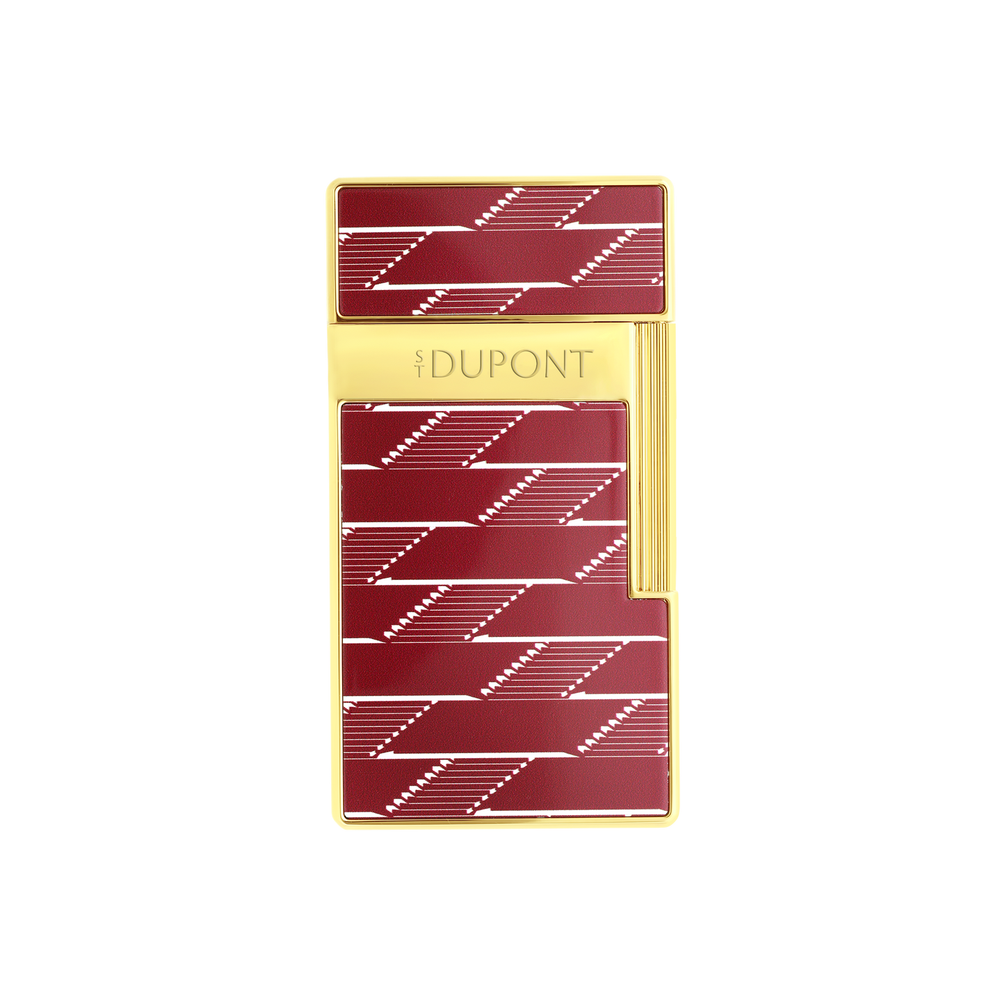 ST Dupont Lighter Biggy Monogram, Ltd. Edt., Burgundy