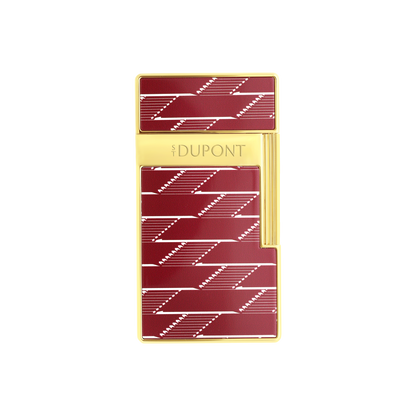 ST Dupont Lighter Biggy Monogram, Ltd. Edt., Burgundy