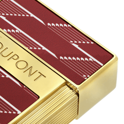 ST Dupont Lighter Biggy Monogram, Ltd. Edt., Burgundy