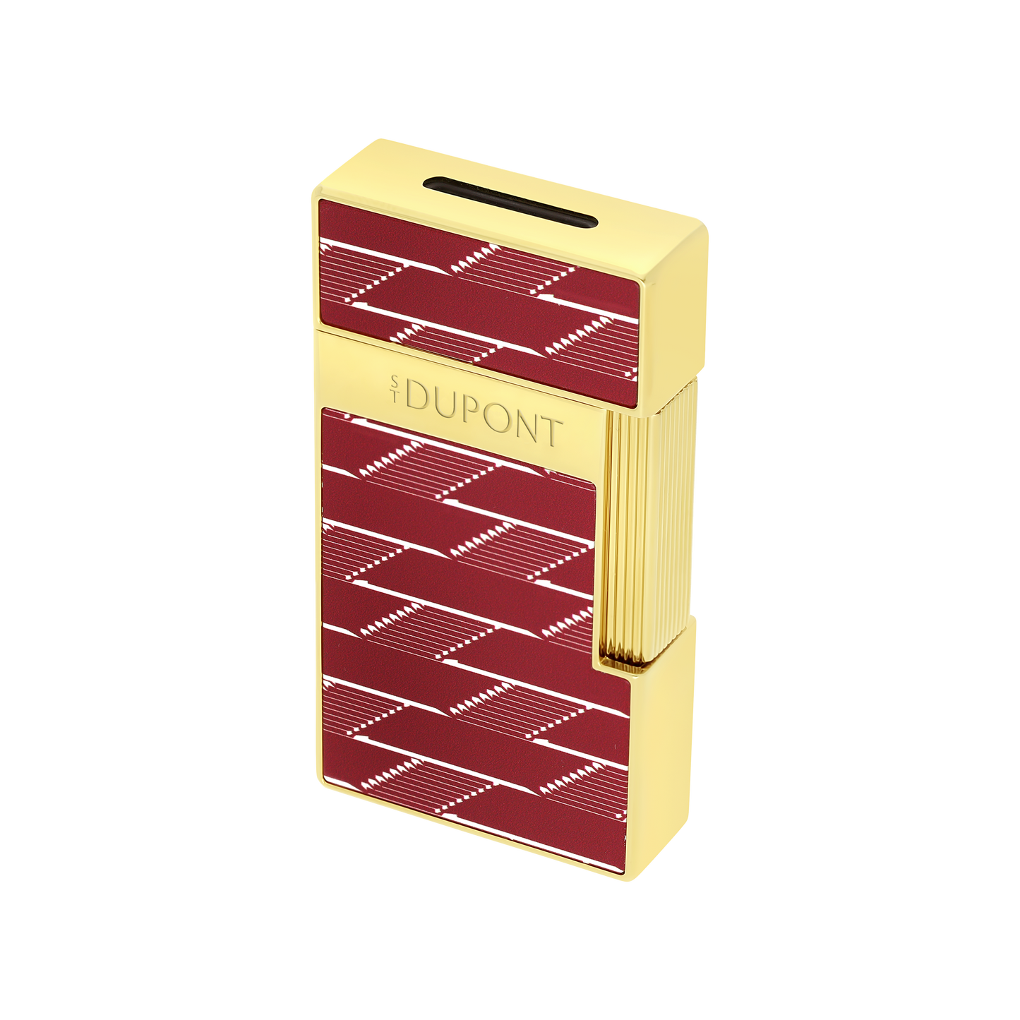 ST Dupont Lighter Biggy Monogram, Ltd. Edt., Burgundy