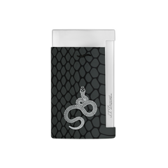 ST Dupont Feuerzeug Slim 7 Snake, Chrom, Schwarz