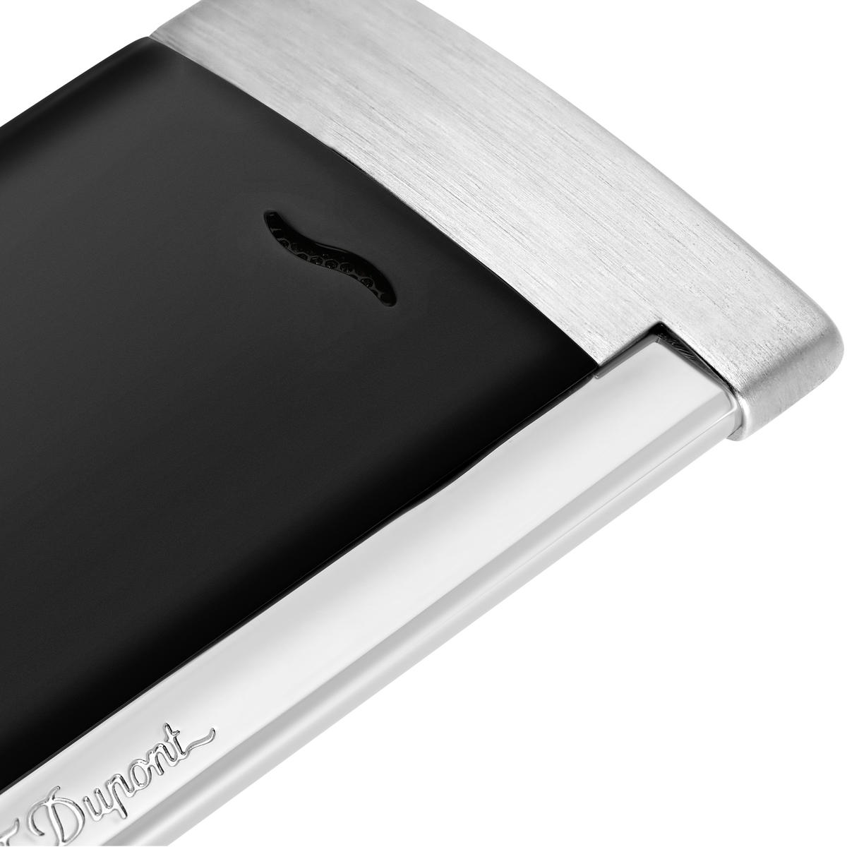 ST Dupont Feuerzeug Slim 7 Slim7, Palladium, Ltd. Edt., Schwarz