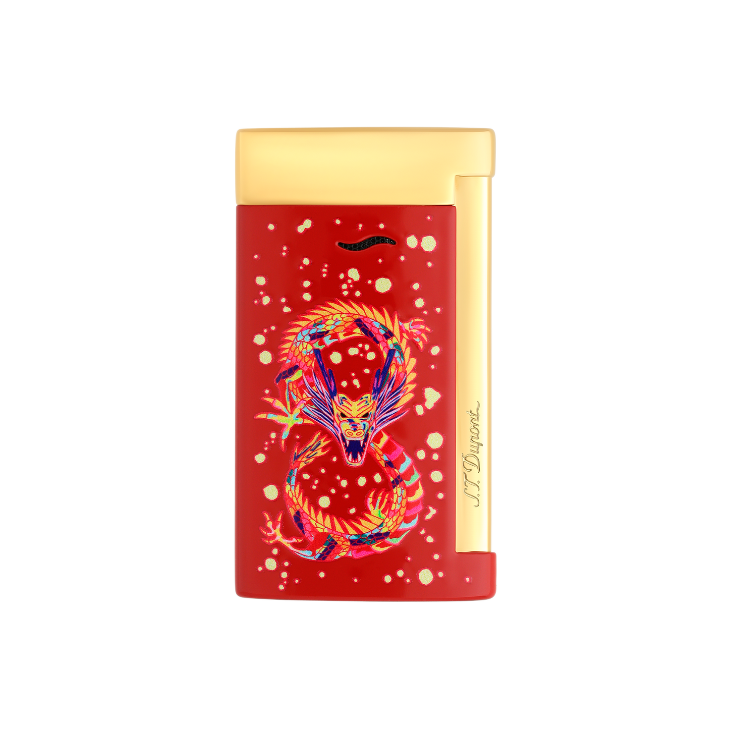ST Dupont Feuerzeug Slim 7 Dragon, Ltd. Edt., Burgundy