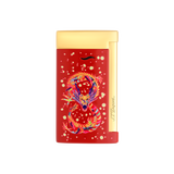 ST Dupont Feuerzeug Slim 7 Dragon, Ltd. Edt., Burgundy