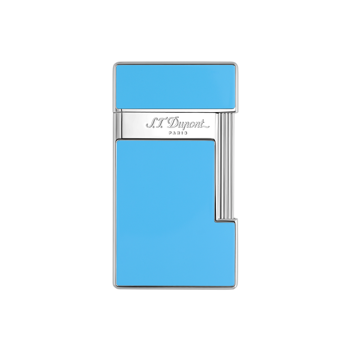 ST Dupont Feuerzeug Slimmy Palladium, Turquoise-blue