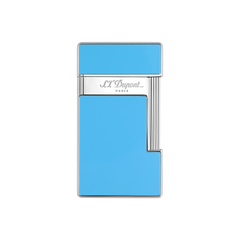 ST Dupont Feuerzeug Slimmy Palladium, Turquoise-blue