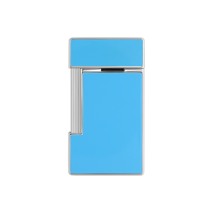 ST Dupont Feuerzeug Slimmy Palladium, Turquoise-blue