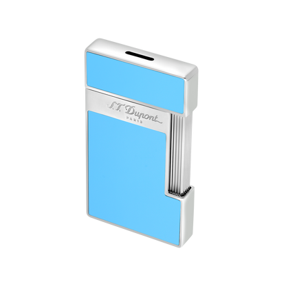 ST Dupont Feuerzeug Slimmy Palladium, Turquoise-blue