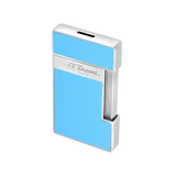 ST Dupont Feuerzeug Slimmy Palladium, Turquoise-blue