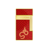 ST Dupont Feuerzeug Slimmy Snake, Chrom, Rot