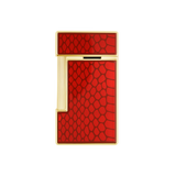 ST Dupont Feuerzeug Slimmy Snake, Chrom, Rot