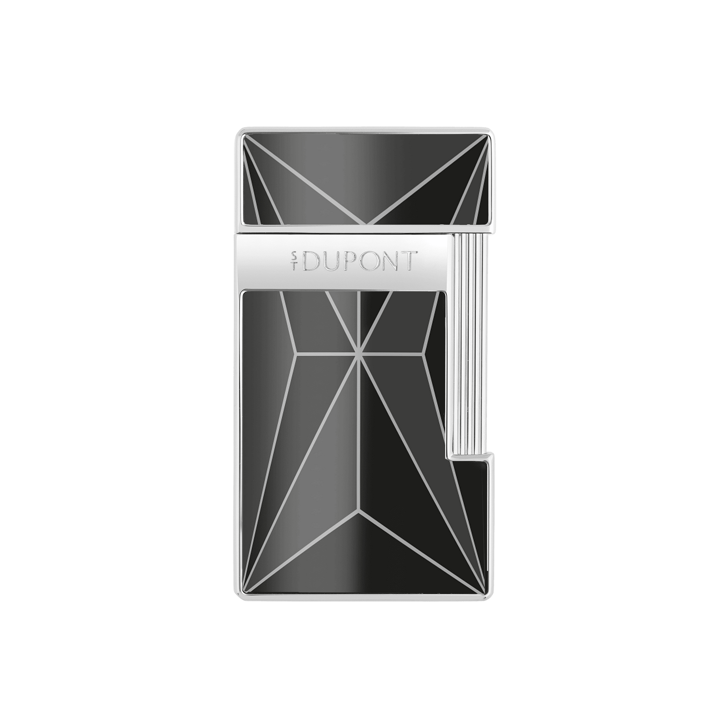 ST Dupont Lighter Slimmy Fire X, Palladium, Ltd. Edt., Black