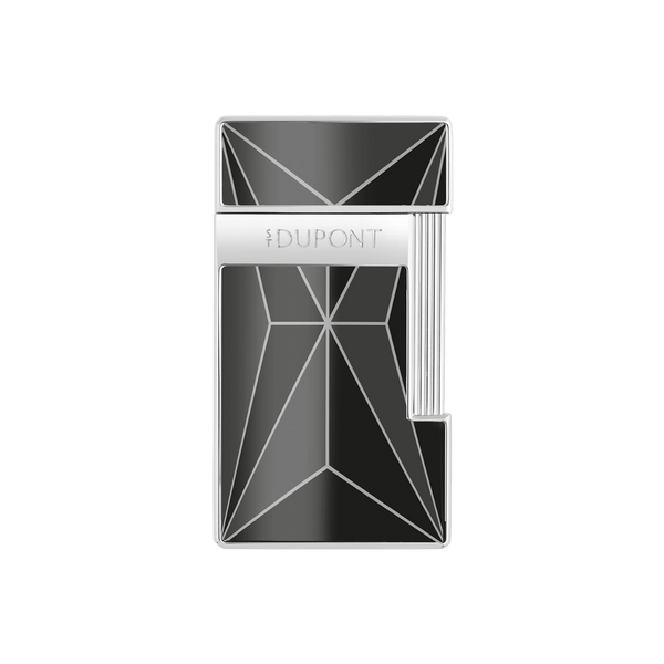 ST Dupont Feuerzeug Slimmy Fire X, Palladium, Ltd. Edt., Schwarz