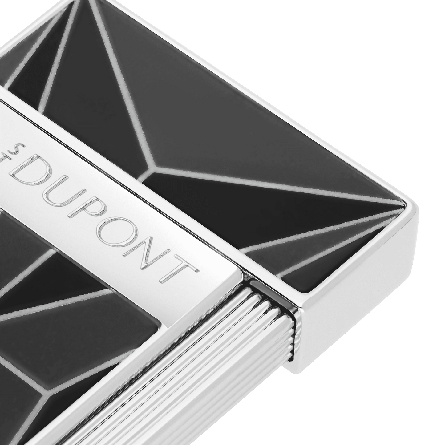 ST Dupont Lighter Slimmy Fire X, Palladium, Ltd. Edt., Black