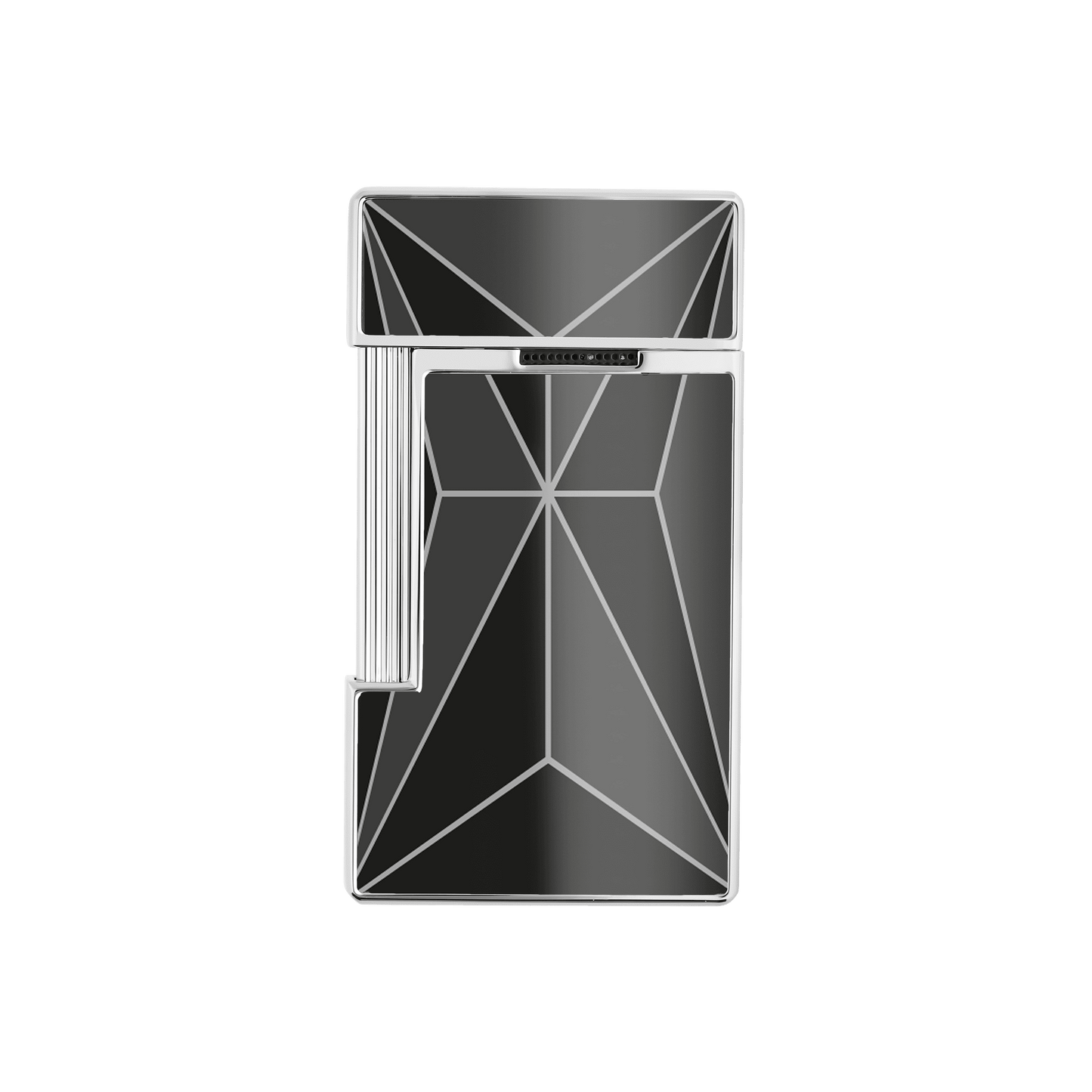 ST Dupont Lighter Slimmy Fire X, Palladium, Ltd. Edt., Black