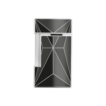 ST Dupont Lighter Slimmy Fire X, Palladium, Ltd. Edt., Black