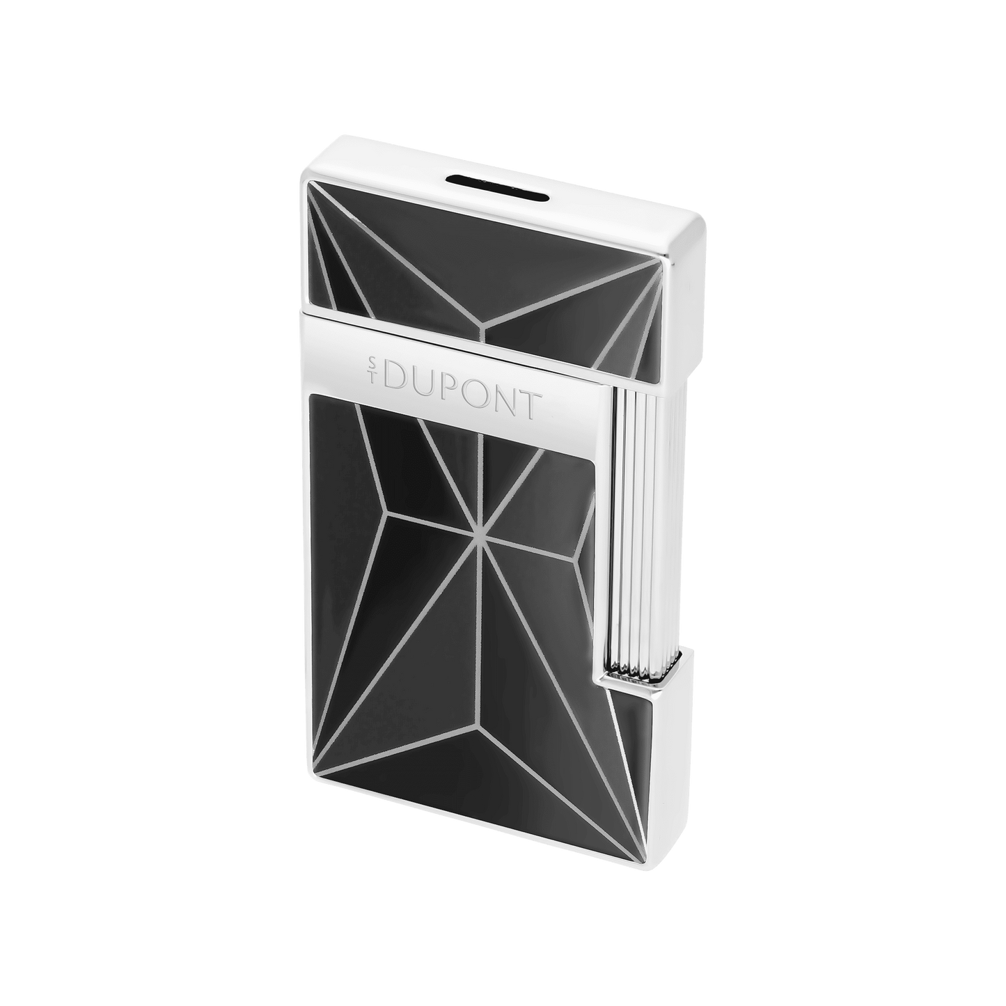 ST Dupont Lighter Slimmy Fire X, Palladium, Ltd. Edt., Black