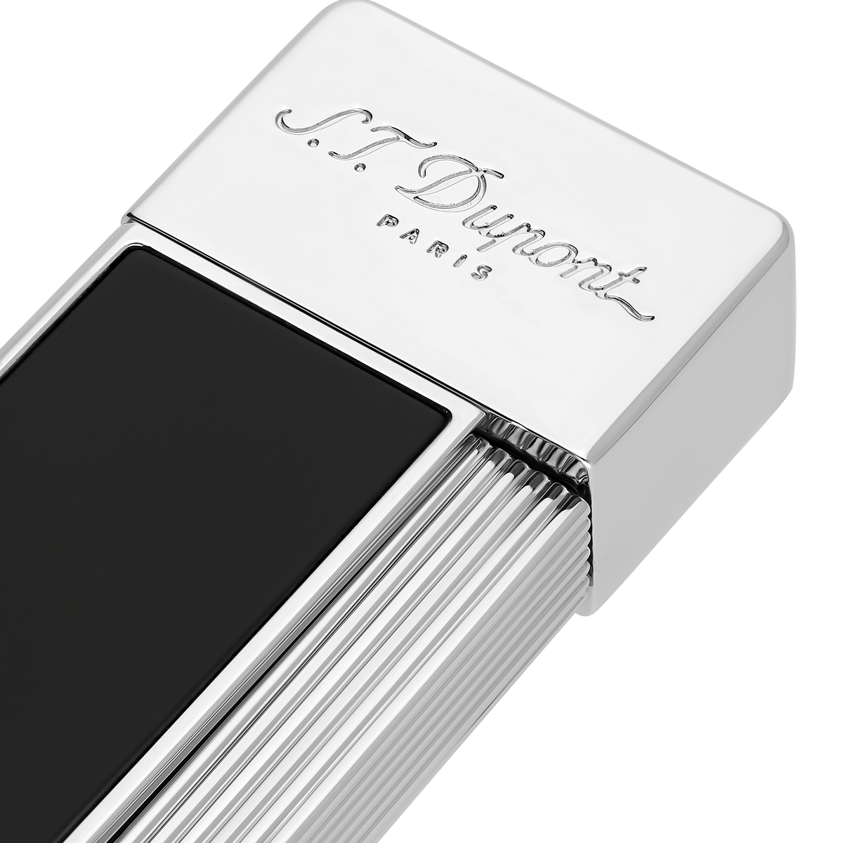 ST Dupont Feuerzeug Twiggy Palladium, Schwarz