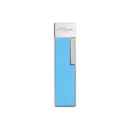 ST Dupont Feuerzeug Twiggy Palladium, Turquoise-blue