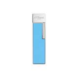 ST Dupont Feuerzeug Twiggy Palladium, Turquoise-blue