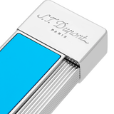 ST Dupont Feuerzeug Twiggy Palladium, Turquoise-blue