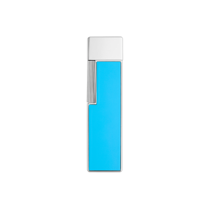 ST Dupont Feuerzeug Twiggy Palladium, Turquoise-blue