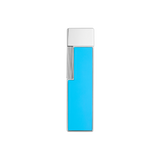 ST Dupont Feuerzeug Twiggy Palladium, Turquoise-blue