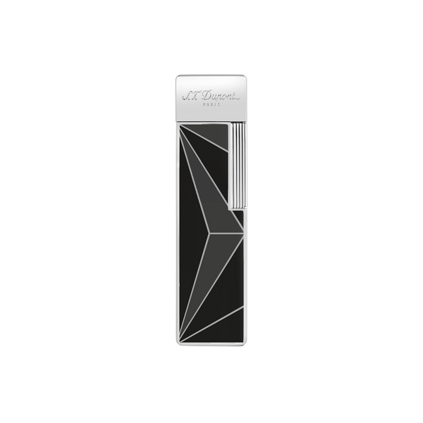 ST Dupont Feuerzeug Twiggy Fire X, Palladium, Ltd. Edt., Schwarz