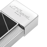 ST Dupont Feuerzeug Twiggy Fire X, Palladium, Ltd. Edt., Schwarz