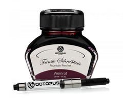 Octopus Fluids Schreibtinte Classic Weinrot Set mit Konverter