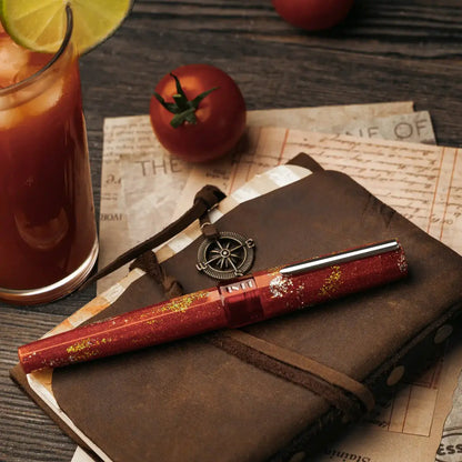 Stylo plume BENU Euphoria gunmetal, Bloody Mary