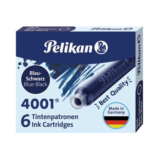 Pelikan Tintenpatronen 4001 TP/6, Blau-Schwarz
