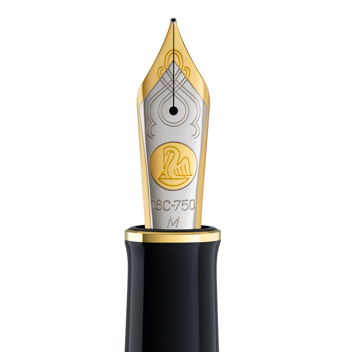 Pelikan, Füller Souverän M1000, 18K Feder, schwarz-grün
