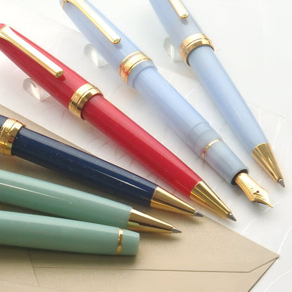 Sailor, Füller Pro Gear Slim, gold Special Ed. 14K Feder, Grateful Crane Light Blue Lamé