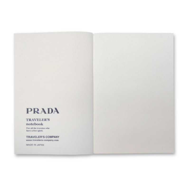 PRADA Replacement Notebook Travel Journal White+Yellow
